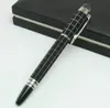 Redação de edição limitada suprimentos de metal preto pranchas de cristal canetas luxuosas com números de serial puxíveis de casamento opt4943189