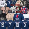 Maillots Away Fourth Mbappe Soccer Jerseys Dembele Black Sanches Hakimi 23 24 25 ENFANTS MAILLOT 2024 2025 FOTBALL SKIRTER MEN KITS KIDS UTRUSTNINGAR 3XL 4XL