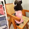 Designer Chien Vêtements d'été Verte de chien Saches de compagnie de luxe chien imprimé chien princesse chiot avec des lettres classiques pour les chats de petits chiens
