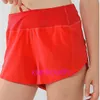 LUL Designer komfortable Frauen Sport Radfahren Yoga Hosen Shortsquick Girls Shorts Turnen hohe Taillenbauchkontraktion Laufen falsch