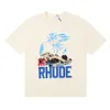 RHUDE MENSTシャツデザイナーシャツデザイナーメンシャツショートラグジュアリーショーツ