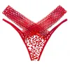 European American Embroidered leopard design seemless comfortable women triangle short pants lady underwear Thong Panties Sexy mesh panty female G string