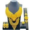 Alta qualidade 24k Placated Jewelry Conjunto de jóias Africano Oriente Médio Jóias de Jóias Brincô de Jóias Brincho de Brincô Atacado 240510