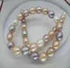 Pearls Biżuteria Wysokiej jakości naturalny elegancki 1113 mm południowo -morze biały różowy fioletowy Naszyjnik Pearl Pearl 18quot14K4776133