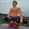 En gros 5mh 16,4 pieds de haut géant gonflable publicitaire muscle homme personnage pour affichage ou gymnase en plein air