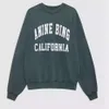 Sweatshirts voor dames 24 Spring Fashion Nieuwe Niche Ab Classic Letter Print Wash Roer Roer gebakken sneeuwvlok Losse ronde nek trui