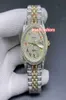 Nieuwste Men039S Iced Diamond polshorloge Gold Face Color Arabische schaal Bigold Diamonds Strap Watch Volledig automatisch mechanisch WATC2718676