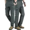 Męskie spodnie męskie taktyczne multi kieszeni wojskowe kolor stały kolor proste spodnie swobodna wersja wodoodporna szybkie suszenie Nowe cienkie spodnie2405