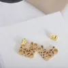 Designer Stud Earrings Design for Women Jewelry Wedding Party Gifts Love Girl Earrings 18K Gold Plated Boutique Jewelry New Charm
