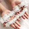 Feestbenodigdheden sexy mode lingerie bruiloft jarry riem bruid cosplay accessoires bowknot bloem kanten elastische poot ring bruids