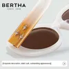 Sunglasses BERTHA Sunglasses Female Cat Eye Sunglasses Advanced Sense ins UV Protection 2023 New Fashion Retro Slim Elegance Eyeglass J240508