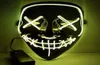 Maschera Halloween Led Light Up Party Masches Full Face Funny Masches El Eire Mark Glow In Dark per Festival Cosplay Nightclub3900426