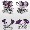 Strollers# Luxury Twin Baby Stroller Can sit or lie down High Landscape Pram Light And Shock Proof Folding Double Stroller baby accessories T240509