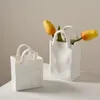 Basit dekoratif vazo el çantası seramik dekorasyon ev çiçekleri dekor masası aksesuarları oda dekor hediye 240430