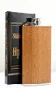 8 oz en acier inoxydable Flask en bois motif en acier matériau whisky bouteille 3628459