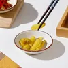 Plates 6Pcs Ceramic Kitchen Cutlery Set Classic Retro Design Condiment Side Dish Fruit Dessert Dipping Material