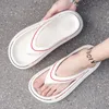 Pantoufles single string women plateforme tongs chaussures 2024 Summer Beach Indoor salle de bain eva sandals couleur solide concise