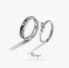 Thaya Women Rings Jewelry 3D Texture Rings Blue Planetカップル925スターリングシルバーリング女性婚約ギフト2010061866202