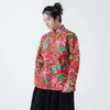 Giacche da uomo 2024 in stile cinese Northeast Big Flower Vintage Vintage Knot Knot Botton Tang Suet Hanfu