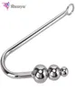 Anal Hook Metal Plug With Ball Hole Butt Dilator Prostate Massager Exotic sexy Toy For Man Male BDSM Game Beauty Items8901827