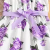 Mädchenkleider süße Blumenkinder losen lässige Kurzarm Schnüre -Schlupfkleid Kinder elegante Mädchen täglich Kleidung Frühling Sommer