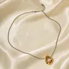 Chains Youthway 18k plaqué en acier inoxydable Fashion Golden Silten Color Shell Perle Perge Collier Collier Bijoux Gift