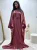 Ramadan Eid Satin Batwing Schmetterling Abaya Dubai Luxus Muslim Maxi Kaftan Kleid Abayas für Frauen Ka Robe Femme Vestidos 240506