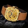 New Forsing Mens Fashion and Leisure Water Diamond Surface Hollow Automatic Mechanical Watch