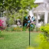 Vewogift metal spinners açık çift bıçak rüzgar heykel su geçirmez kinetik yel değirmen bahçe ve bahçe veranda çim dekorasyonu 23x13 inç