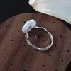Pierścienie klastra Koreańska barokowa perła dla kobiet 925 srebrna opaski ślubne Naturalne pierścionek słodkowodnych miłośników ślubnych biżuterii