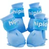 Hundebekleidung Überrepet Haustier Regenstiefel wasserdichte Sommerschuhe für kleine Hunde Silikon Anti -Dirty -Stiefel Nicht -Slip -Haustiere Sandalen Set von 4