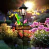 Crosslight Solar LED Hummingbird Welcome Signal Treofroping Jardin Pleed Light Outdoor Decoration - Décor pour cour, pelouse, patio, chemin, arrière-cour |Blanc chaud