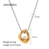 Chains Youthway 18k plaqué en acier inoxydable Fashion Golden Silten Color Shell Perle Perge Collier Collier Bijoux Gift