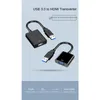 Adaptateur USB vers VGA USB 2.0 / 3.0 à VGA Carte vidéo externe Convertisseur multiplié 1080p pour le projecteur de moniteur PC ordinateur portable de bureau