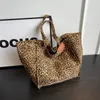 Leopard Design Korean Fashion Shopper Big Sacs For Women Handbag Lady Sac à épaule grande capacité Girl 240509