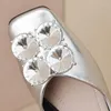 Casual Shoes Women Sparkly Rhinestone Daily Pending Flats Female Fashion Silver Holographic Lady Elegant Party Slip On Flat