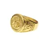 Hip Hop Rock Gold Color Plate 316L Anillo de anclaje de acero inoxidable Anillos de oro anillo de joyería para hombre vintage 56733387