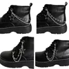 Anklets 1PCS Double Layer Pearls Star Hearts Chains Martin Boots Canvas Shoes Buckles Decoration Y2k Big Stars Charms Accessories