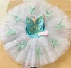 Vestido profissional de desempenho de balé infantil Tutu Shairgen Galze Skirt Girls Swan Lake Ballet Performance Dress 240509