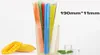 Le dernier kit de taille de pignes de consommation de 190x11 mm 100 morceaux de paille jetable intégrée individuellement à colored Foodgrade Materia7146809