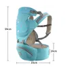 As transportadoras lingam as mochilas ergonômicas transportadoras de bebê ergonomic infantil portador hipceiro de kangaroo respirável de frente para o bebê da cintura do bebê da cintura de 0-36m T240509