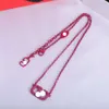 Designer smycken Bangle Spring Summer H Warren V Letter Purple Pink Diamond Fashion Brass Material Halsband Armband för kvinnor