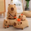 Capybara en peluche Simulation Capibara avec fruits Fluffy Doll Animaux en peluche Bubble Pendant Funny Kids Gift For Christmas 240509