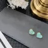 Sweet 18k Gold Plated Luxury Brand Designers Double Letters Earring Wamen Women Love Lux Heart Luxury Earring Wedding Party Logo Stamp smycken Acces V5KL#