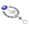 Decoratieve beeldjes Blue Eye Charme Turkse ogen hanger hangende hoefijzer zegening decor vormlegering