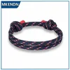 Очарование браслетов Mkendn Новое прибытие Высококачественное плетеное веревка Многослойные браслеты для выживания мужчин.