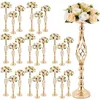 Vasi da 10 pezzi Metal Flower Dispagning Centrotavola da sposa Vaselelabra Candele Porta di candele per W