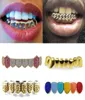18 km de dents en or Braces punk hip hop multicolore diamant dents de dents de fond personnalisées grilz dentaire brèche grills capire rapper 5178952