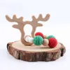 Teethers Toys 1 piece of Aniaml Sika Deer DIY Crafted Baby Bracelet with Wooden Teeth Sidewinder Snake Beech Wood Rodent Hook Needle Beads Childrens Toy Gifts d240509
