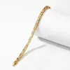 Rakol Korean Cross Square Cubic Zirconia Charm Bracelets pour femmes Bracelet de tennis de couleur Gold Fashion Bijoux 240423